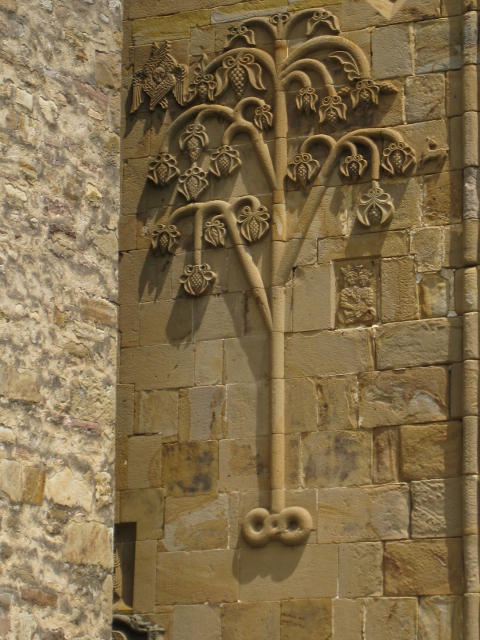 pomegranate tree relief