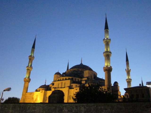 Blue Mosque at sunset