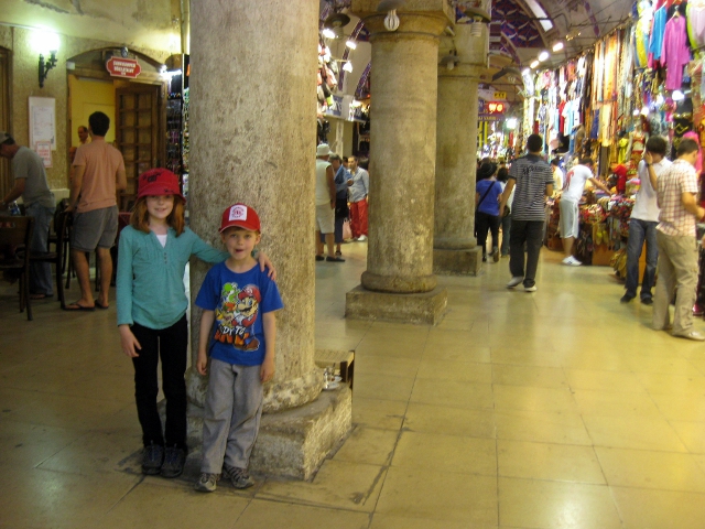 columns inside the grand bazaar