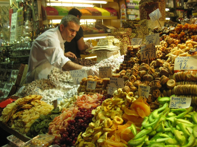 piled up dried fruit