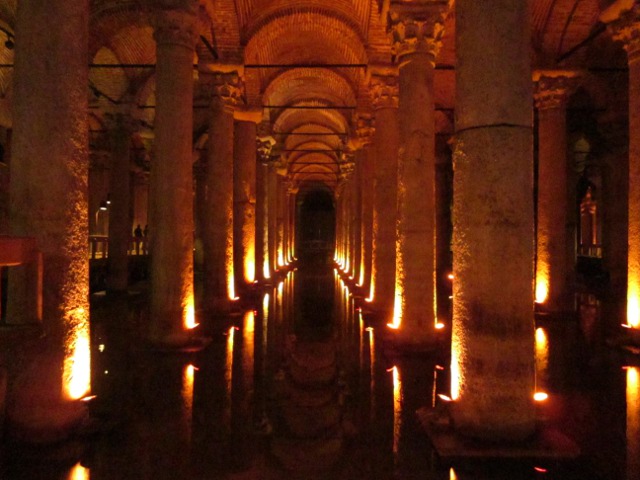 columns in the cistern