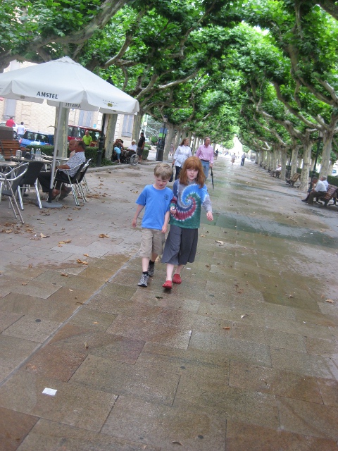 Eero and Cielo strolling