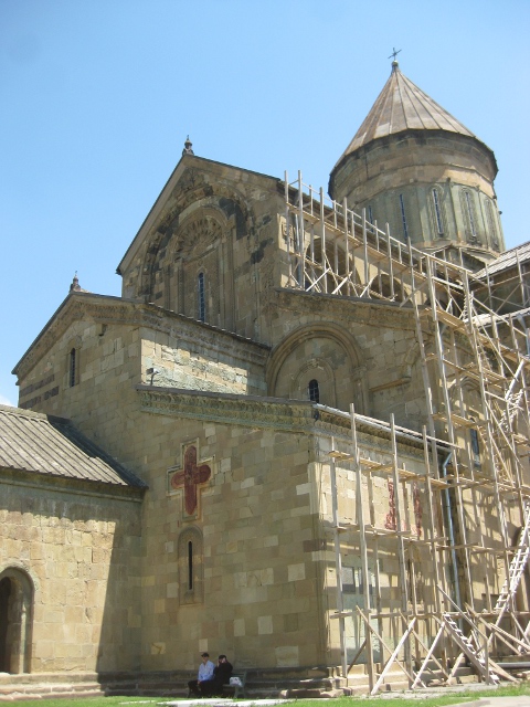 scaffolding on the cathedral