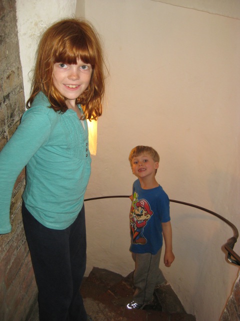 climbing up the tower