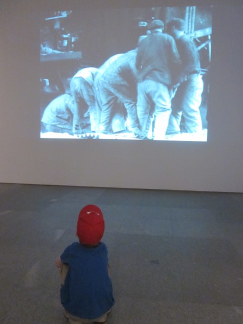 Eero watching a movie