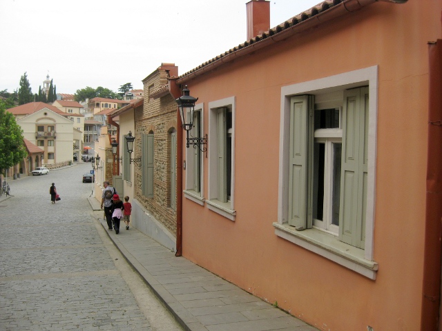 walking down the street