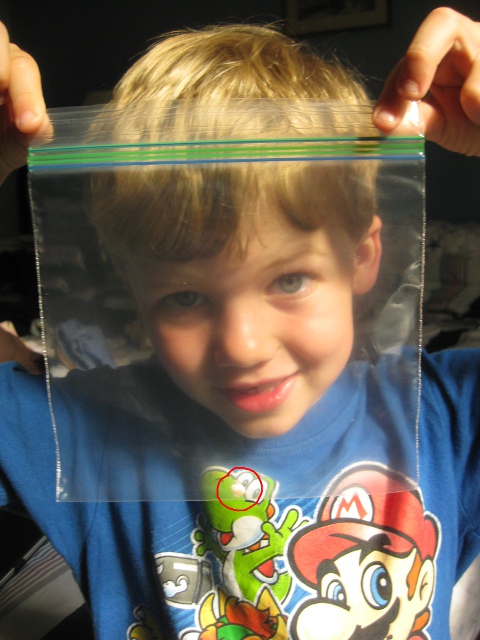 Eero's tooth in a bag